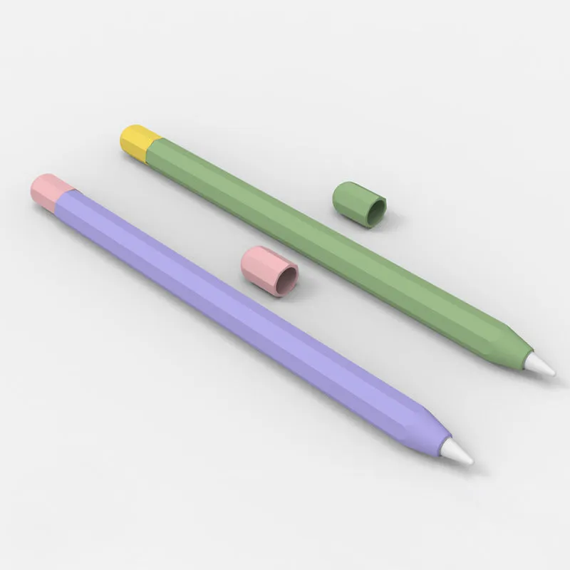 Octagonal pure silicone protective cover for Apple Pencil in 0.35mm thickness with nine colour options