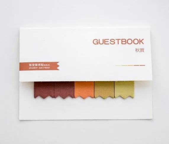 Gradient colour creative office memos self-adhesive sticky notes set 12cm x 8.5cm 8 styles