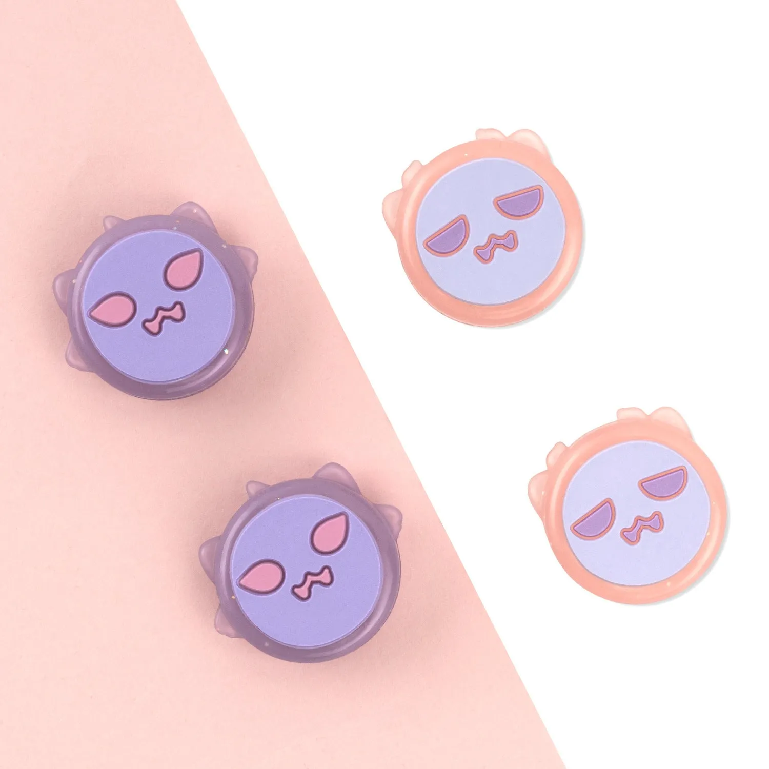 Silicone animal cartoon key button cap in design Big Face Cat on a keyring