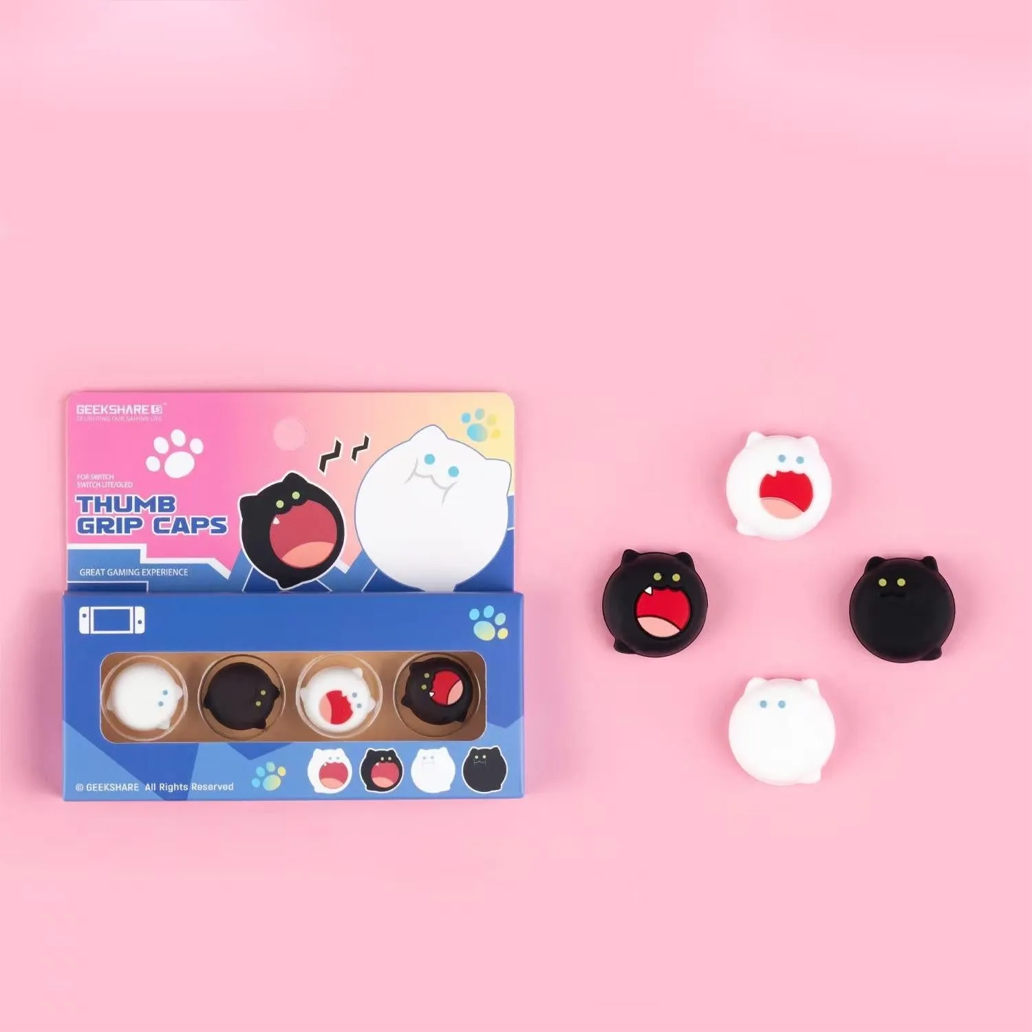 Silicone animal cartoon key button cap in design Big Face Cat on a keyring