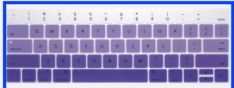Silicone keyboard protective film for MacBook Air and Pro models, available in multiple colours