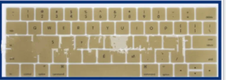 Silicone keyboard protective film for MacBook Air and Pro models, available in multiple colours