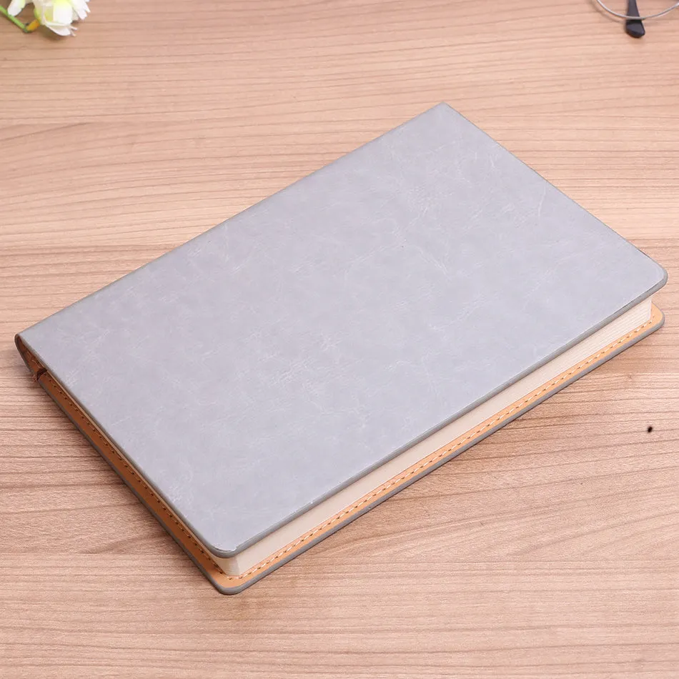 A5 business notepad with colour-changing PU cover, 114 sheets Dowling paper, 15x21.5cm, spiral-bound, available in five colours