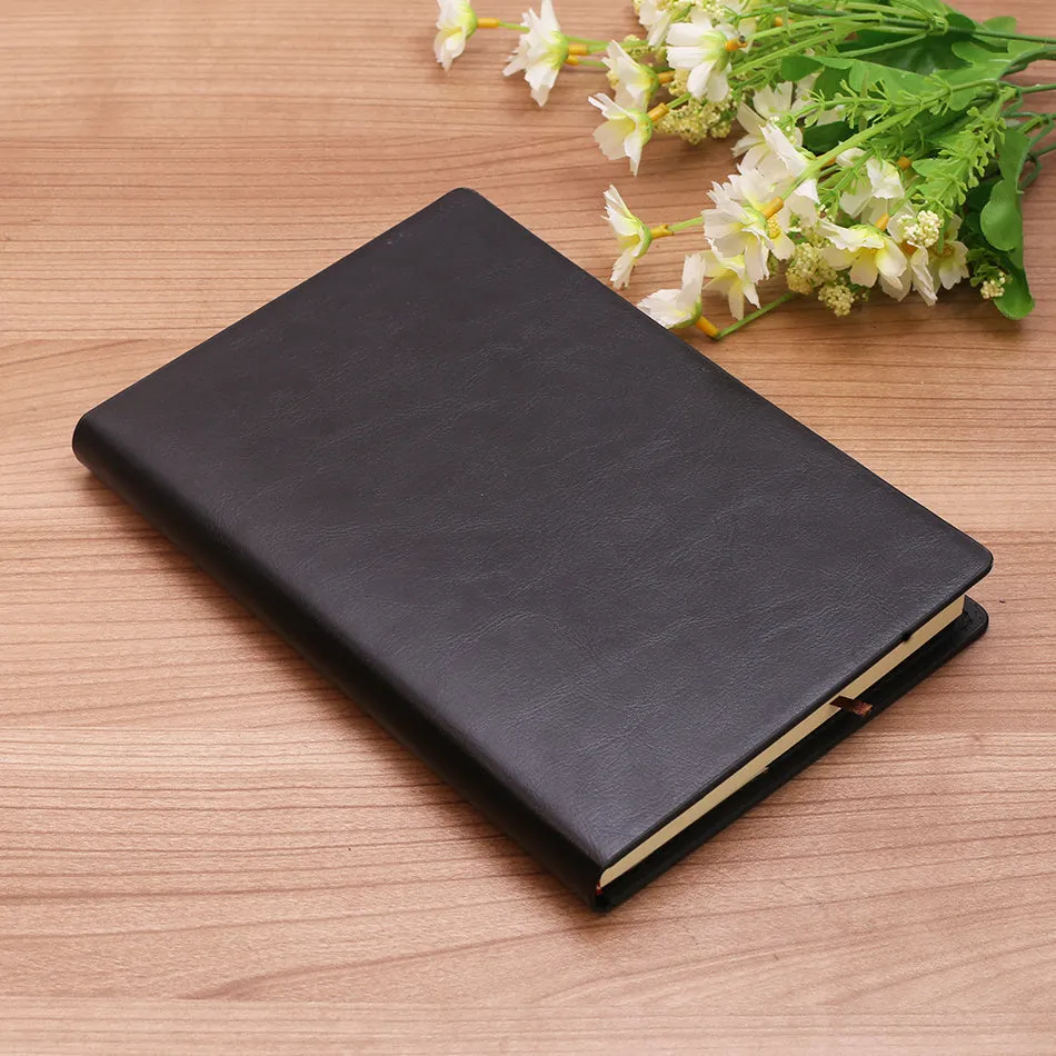 A5 business notepad with colour-changing PU cover, 114 sheets Dowling paper, 15x21.5cm, spiral-bound, available in five colours