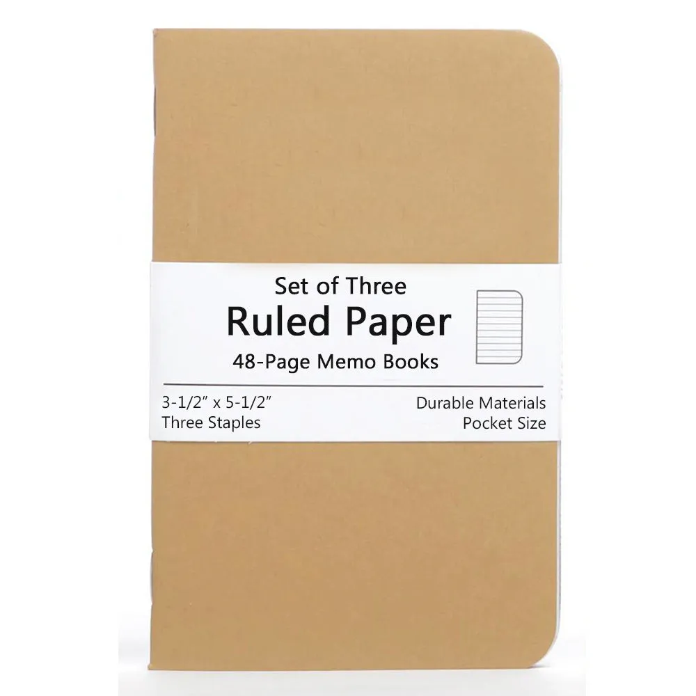 Leather travel notebook with Crazy Horse Yellow Brown cover, open to blank Daolin paper pages, A6 size 9x14cm