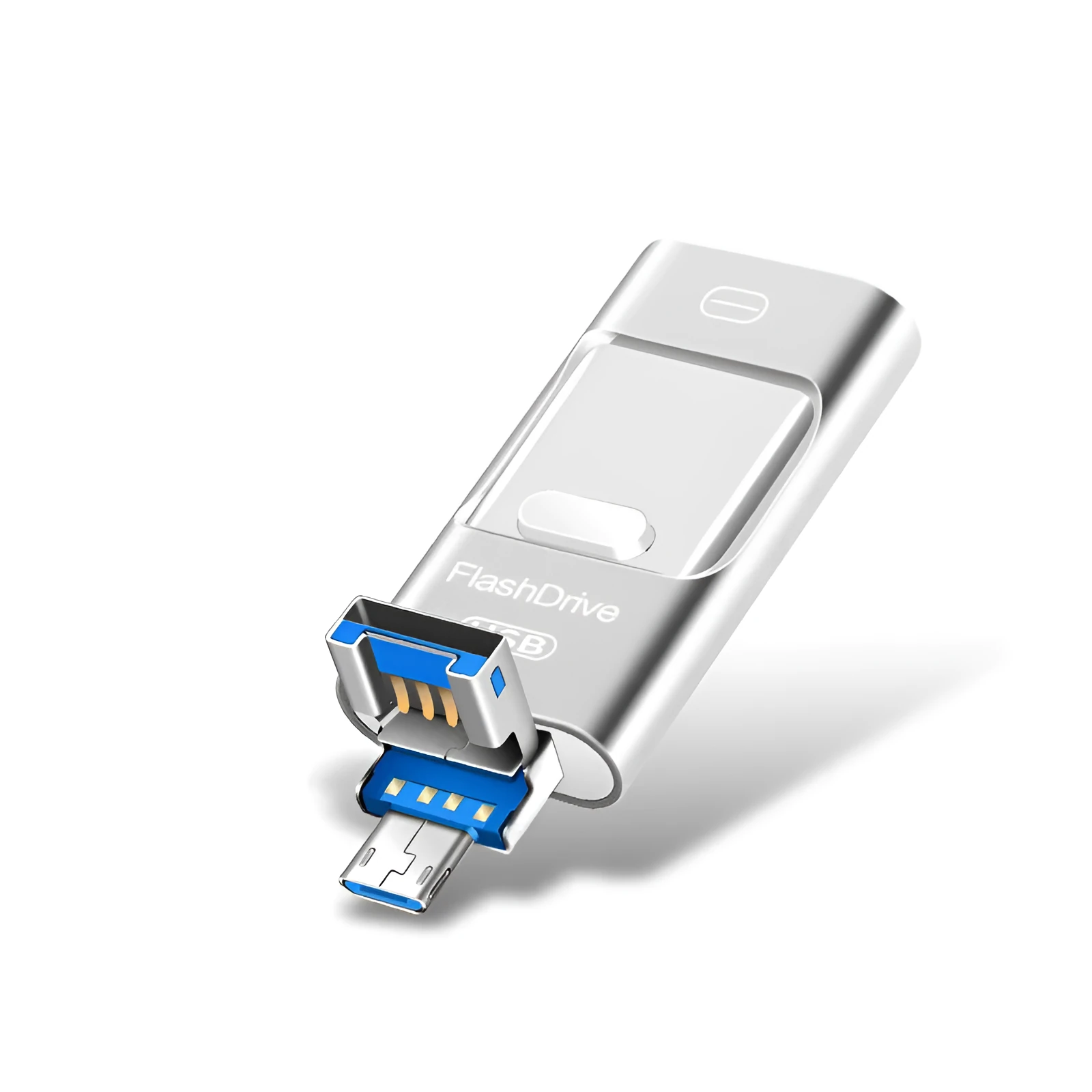 SoonDisk Shandi high speed silver metal Android OTG U disk 8GB USB 3.0 with OEM custom logo
