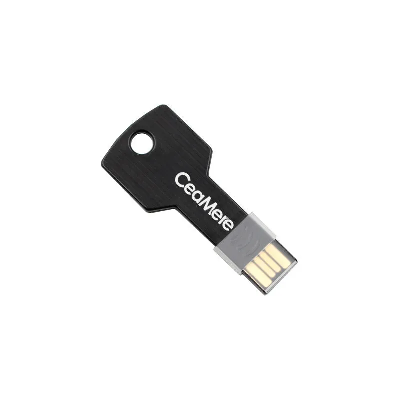 Personality key USB flash drive with metal shell in multiple colours including black and blue