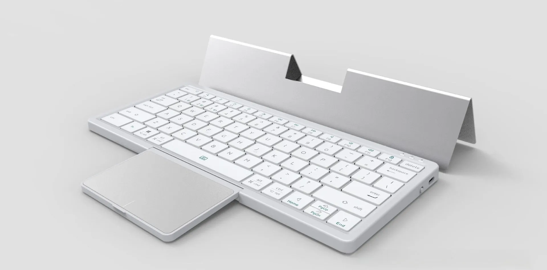 Three-in-one wireless Bluetooth keyboard with leather sheath stand in black/grey, silver/white or pink/white hardcover