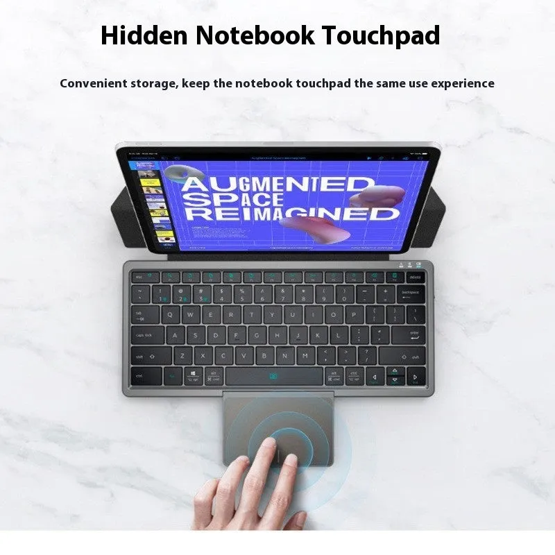 Three-in-one wireless Bluetooth keyboard with leather sheath stand in black/grey, silver/white or pink/white hardcover