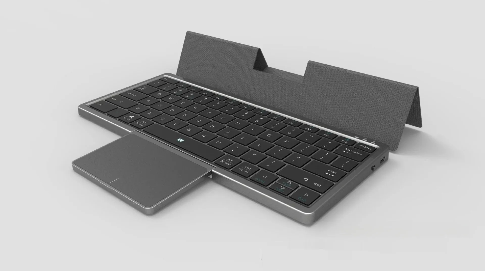 Three-in-one wireless Bluetooth keyboard with leather sheath stand in black/grey, silver/white or pink/white hardcover
