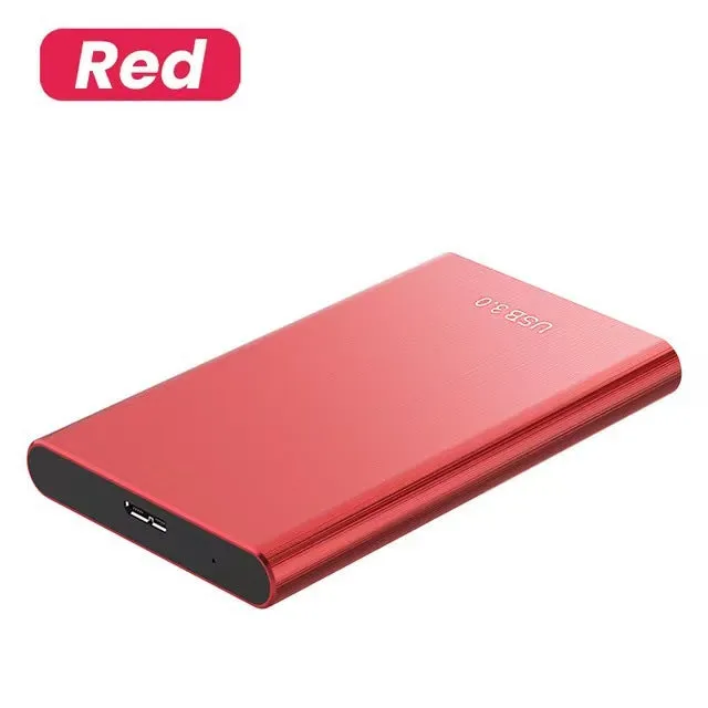 USB 3.0 external SSD with metal shell, 2.5 inch form factor, available in multiple capacities and colours