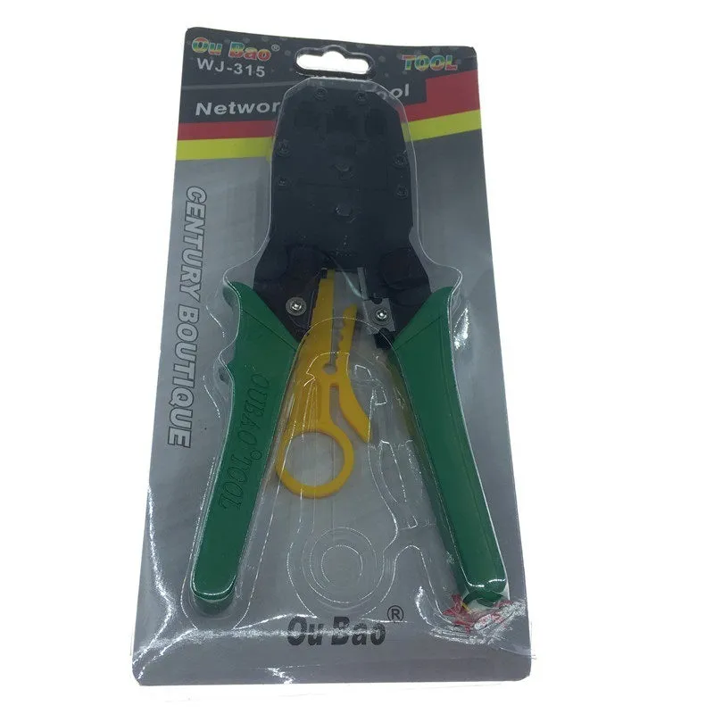 Network tool stripping pliers with rubber handle and tool steel clamp head, 200mm total length, 6mm stripping diameter