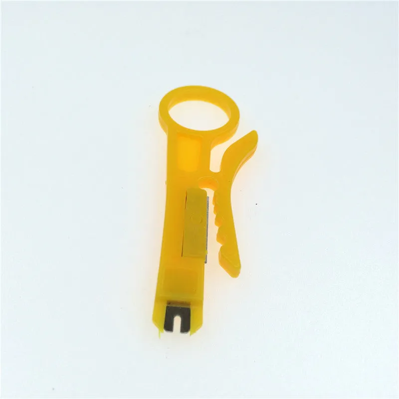 Network tool stripping pliers with rubber handle and tool steel clamp head, 200mm total length, 6mm stripping diameter