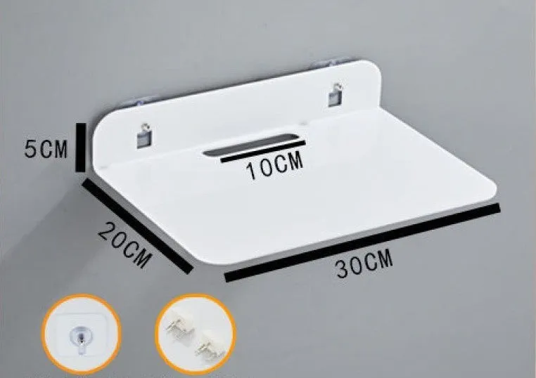Acrylic right angle camera monitoring bracket, 13.5x11.5x5.5cm, no-drill wall mount in transparent finish