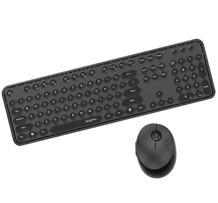 Ferris Hand wireless keyboard and mouse set in lipstick mixed colour with multimedia keys and ergonomic design