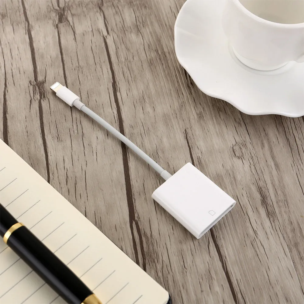USB 2.0 SD card reader with 10cm black cable and TPE ABS housing