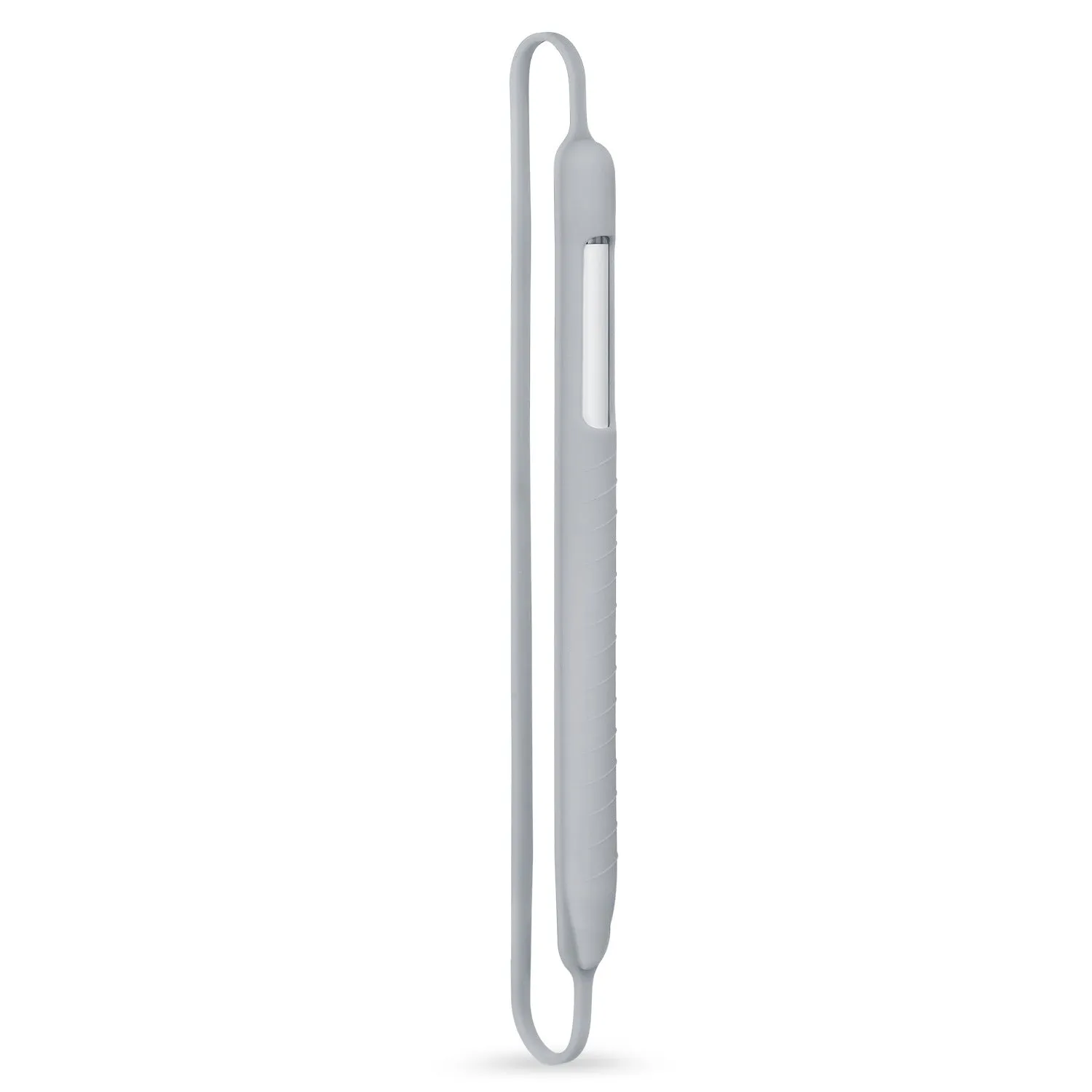 Silicone snap on pen case for Apple Pencil 1st and 2nd generation in black, gray, and white