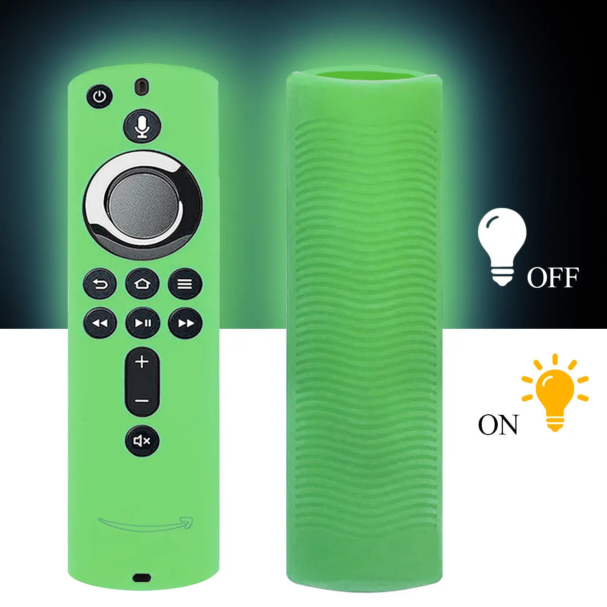 Silicone protective case for Stick 4K remote, black colour, with cut-outs for buttons