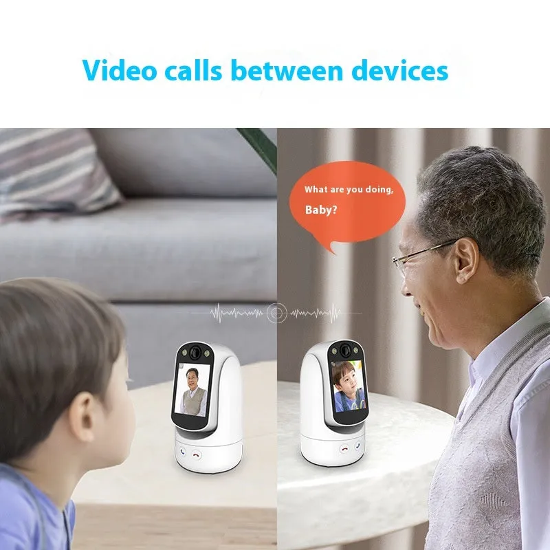 C20 white two-way video call surveillance camera with 2.8-inch screen and 120-degree lens