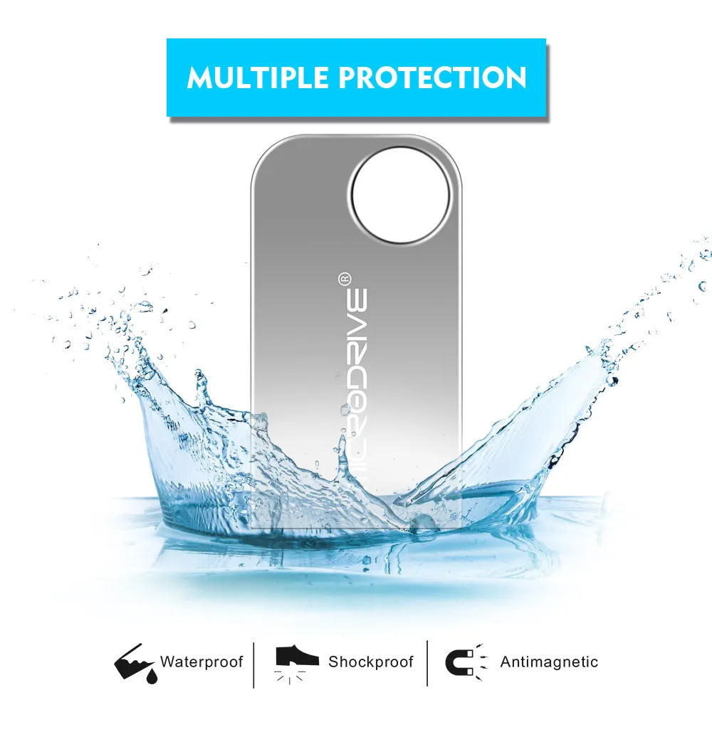 Silver gray metal USB flash drive with rotating connector, 64GB capacity, vehicle-mounted design.