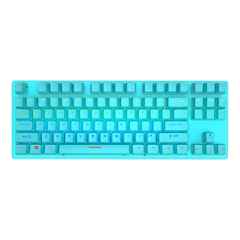 Crack K550 wired green axis mechanical keyboard 87 keys USB black cyan shaft