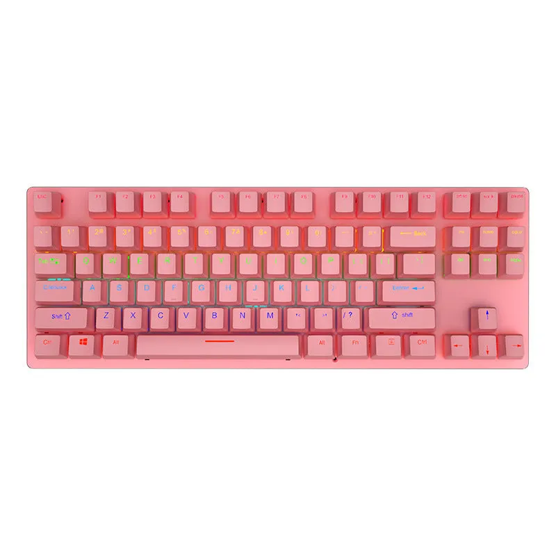 Crack K550 wired green axis mechanical keyboard 87 keys USB black cyan shaft