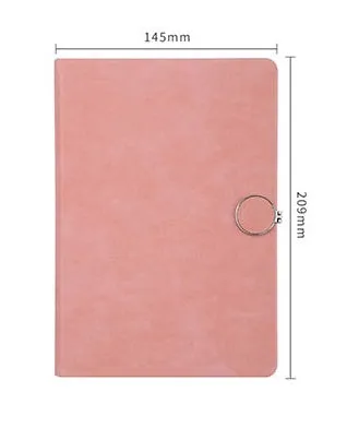 A5 thickened student diary notebook with brown leather-textured cover and metal buckle closure, 100 pages