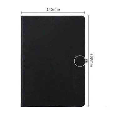 A5 thickened student diary notebook with brown leather-textured cover and metal buckle closure, 100 pages