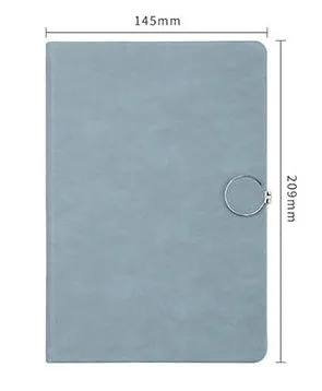 A5 thickened student diary notebook with brown leather-textured cover and metal buckle closure, 100 pages