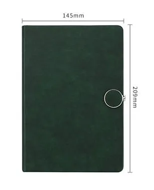 A5 thickened student diary notebook with brown leather-textured cover and metal buckle closure, 100 pages
