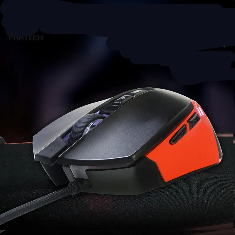 USB wired gaming mouse in black with 7 buttons and 4000 DPI optical sensor
