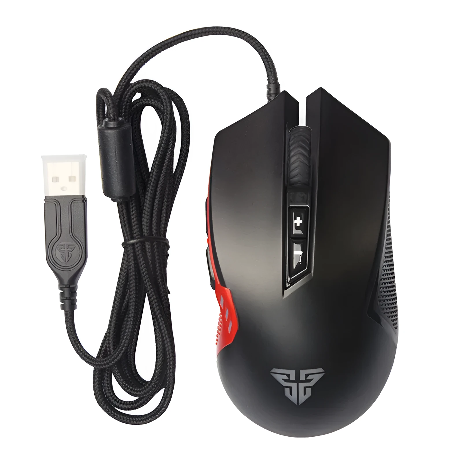 USB wired gaming mouse in black with 7 buttons and 4000 DPI optical sensor