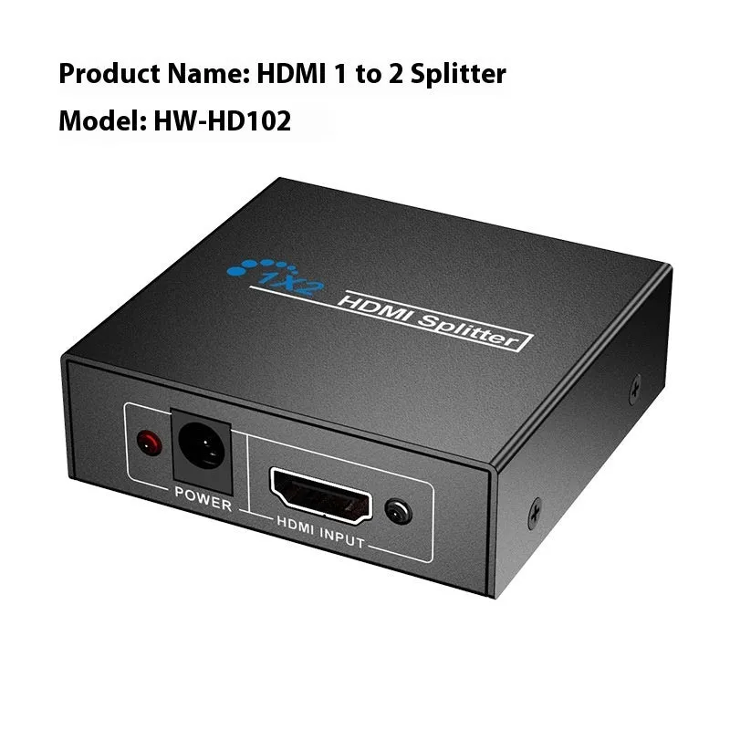 4K HDMI distributor splitting one input to two outputs with multiple interface options