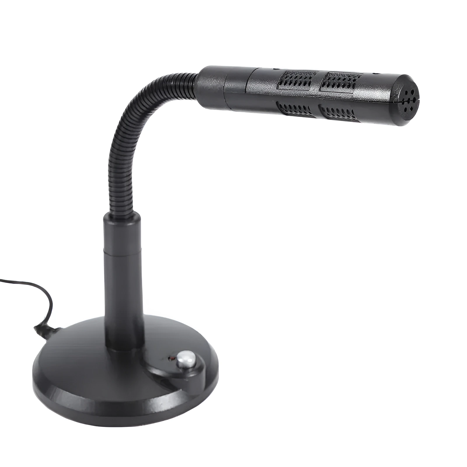 Wireless USB dynamic microphone with built-in lamp, gentleman black colour, for computer voice capture