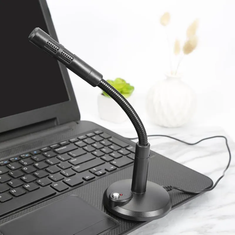 Wireless USB dynamic microphone with built-in lamp, gentleman black colour, for computer voice capture