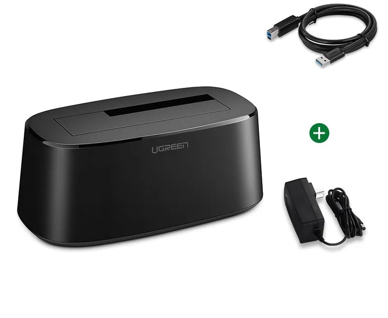 Green Link CM198 black external hard disk enclosure for 2.5-inch SATA HDD SSD with dual-drive USB connectivity