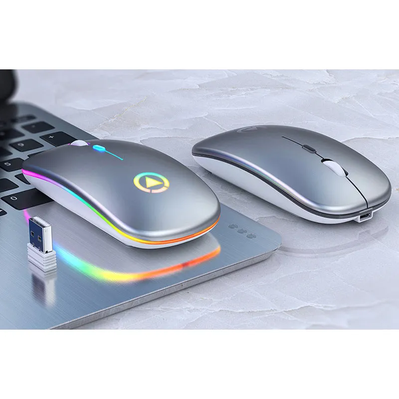 A2 wireless charging bluetooth mouse in matte black with scroll wheel and buttons