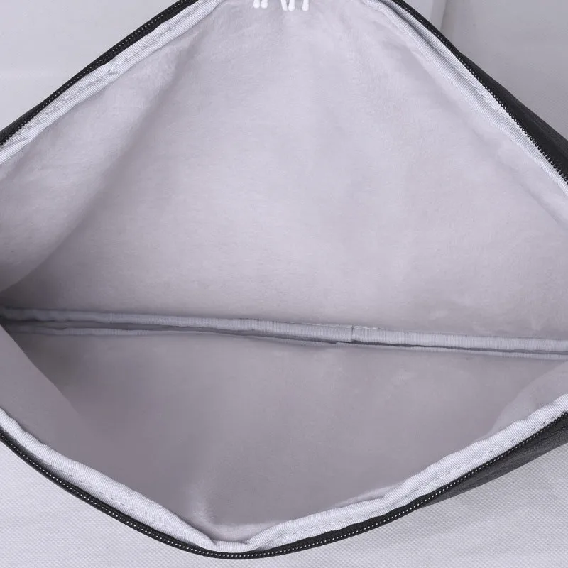 High-grade polyester water-repellent computer liner bag for 15.6 inch laptop in dark grey