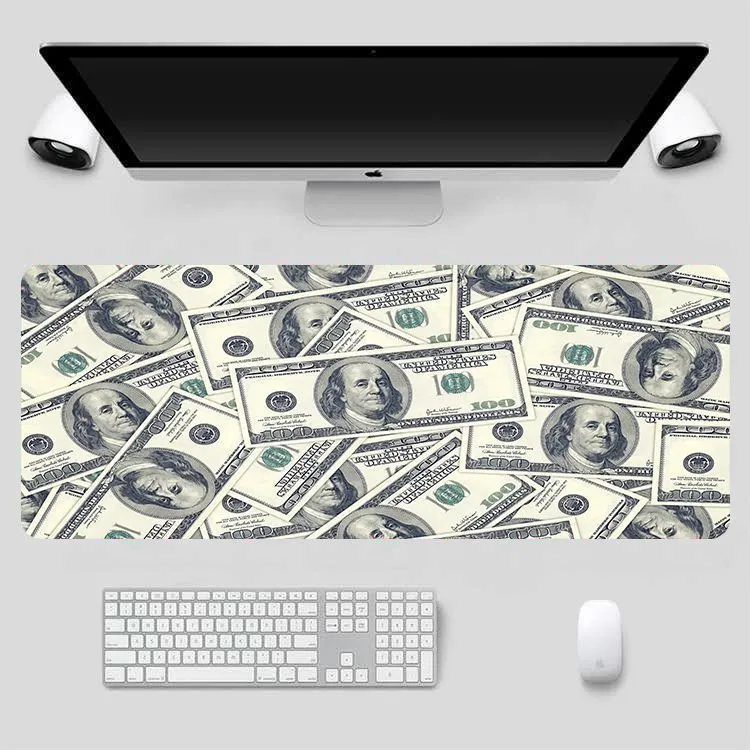 Thickened lengthened non-slip mouse pad with rubber base and cloth surface in 400x900mm size