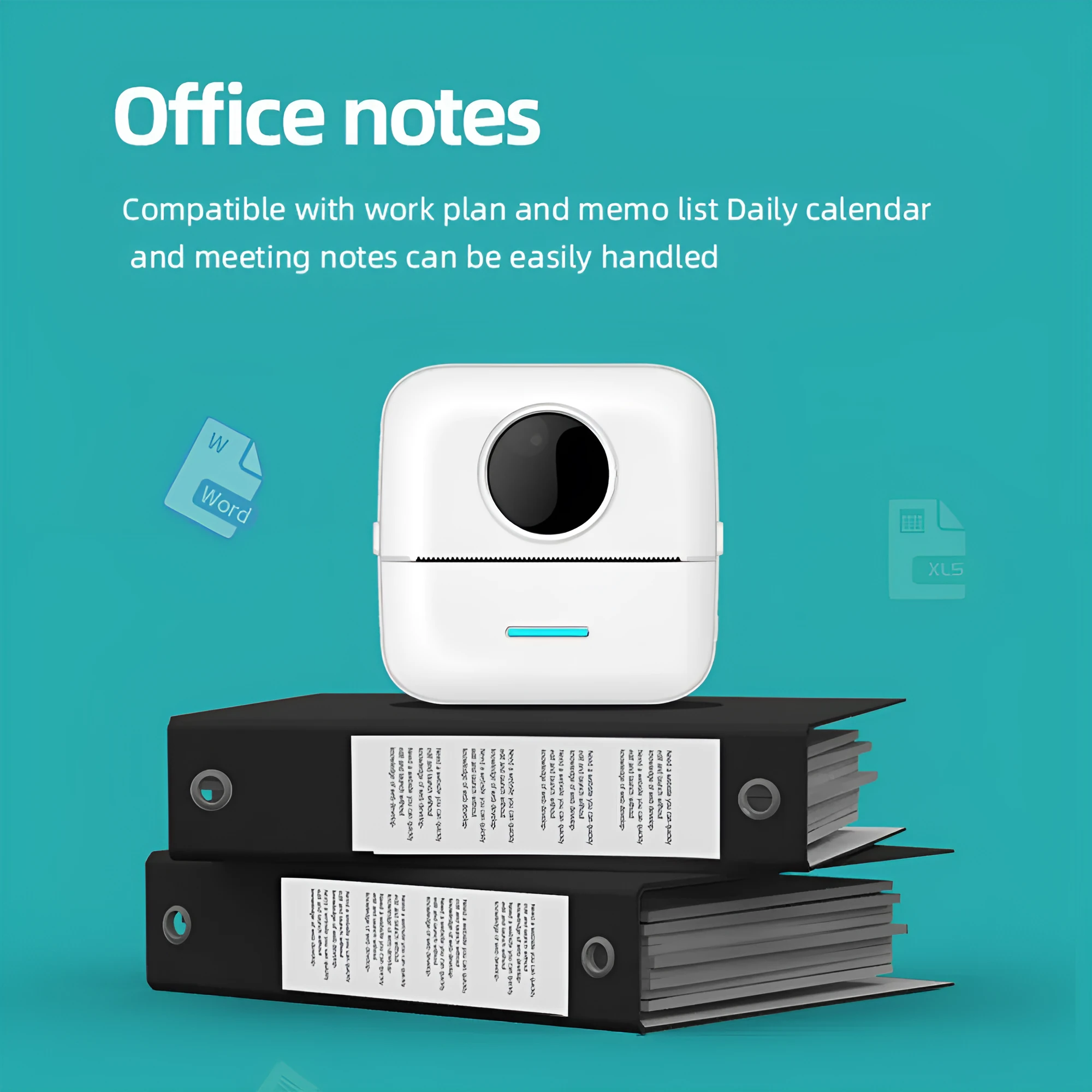 Mini pocket thermal printer for students with USB charging and paper roll