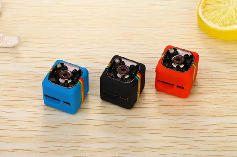 Mini 22mm cube hidden camera with frosted plastic body and lens for 1080P night vision recording