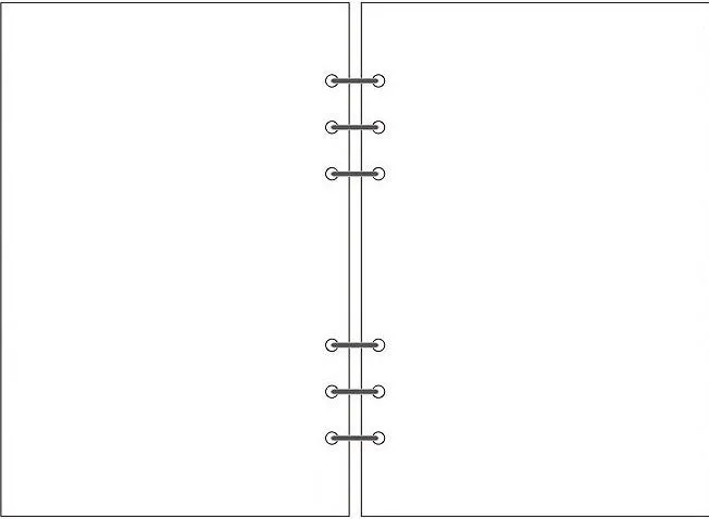 6-hole loose-leaf refill pack with A5 Daolin paper sheets showing blank, dot, line and square grid layouts