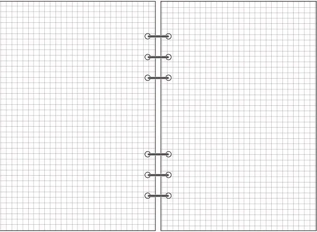 6-hole loose-leaf refill pack with A5 Daolin paper sheets showing blank, dot, line and square grid layouts