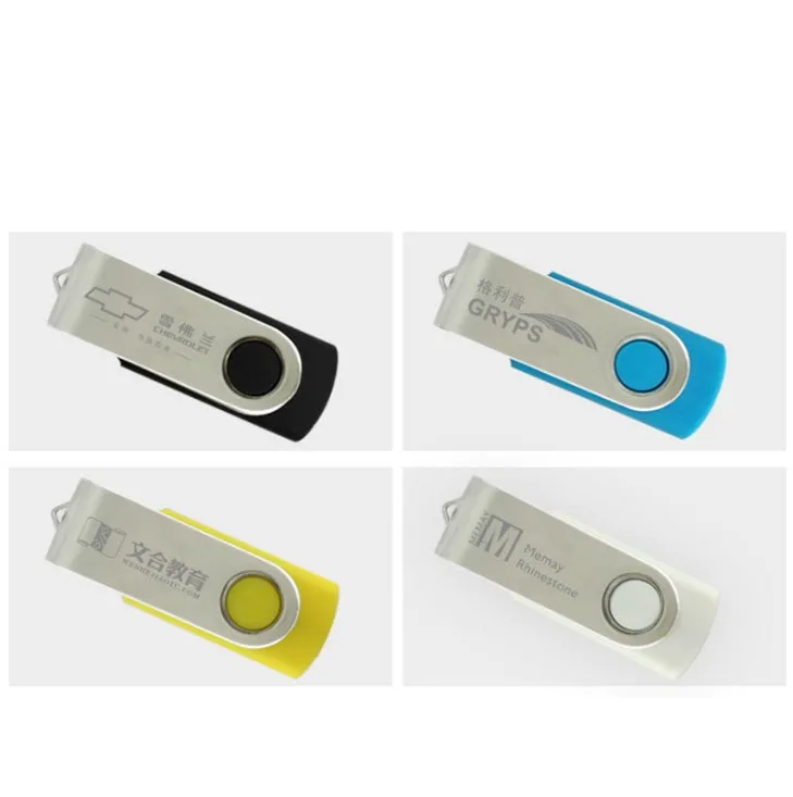 Creative 360 degree rotating USB 3.0 flash drive 64GB with metal loop, polychromatic colour option