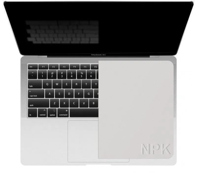 Grey keyboard dust cloth covering a laptop keyboard, universal size for dustproof protection