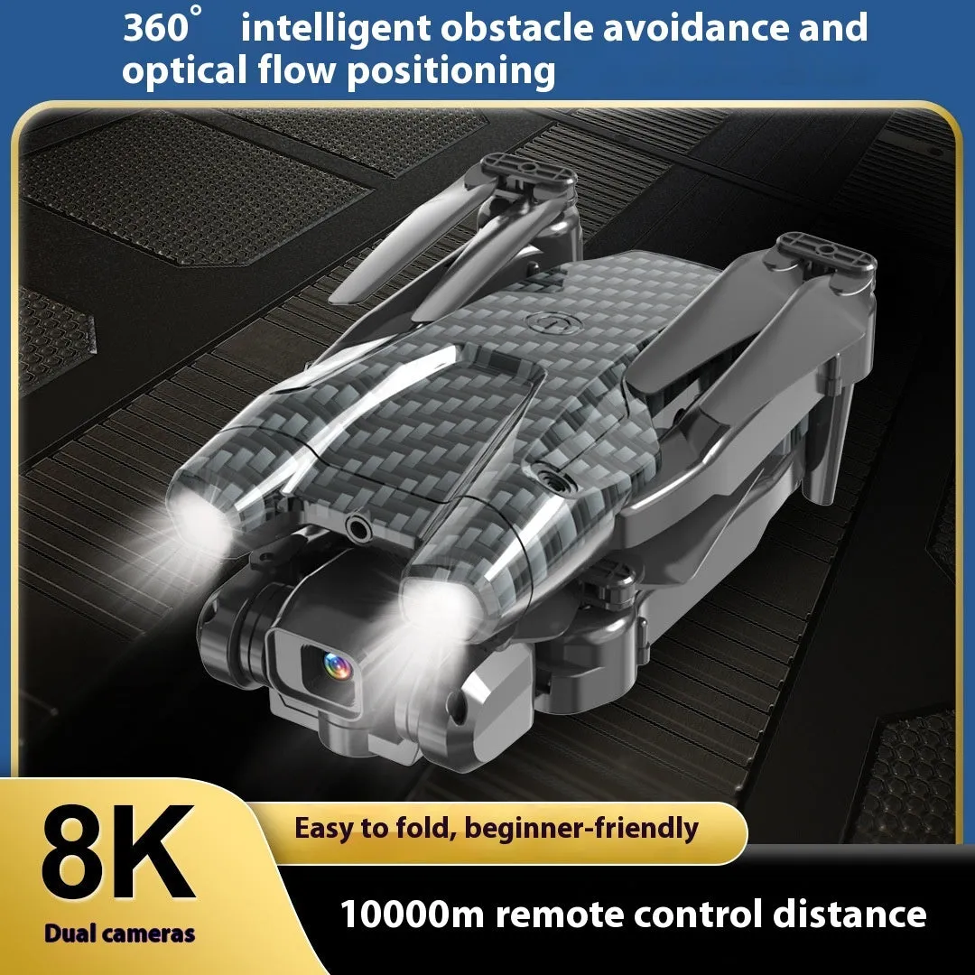 S138 folding UAV drone with obstacle avoidance and aerial photography camera in black carbon fibre design