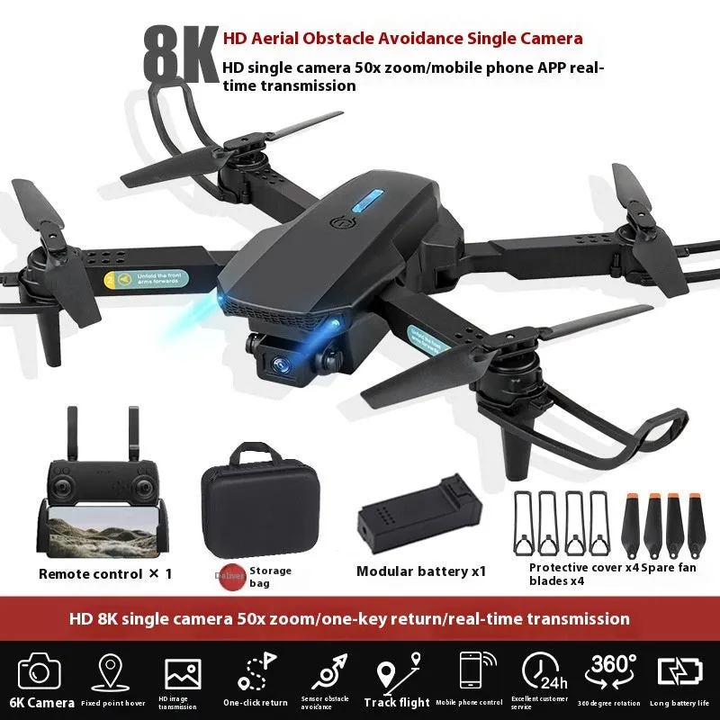 S138 folding UAV drone with obstacle avoidance and aerial photography camera in black carbon fibre design