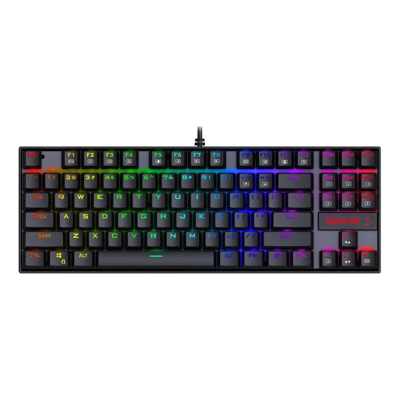 Monochrome luminous wired mechanical green axis keyboard set with mouse and headphones on a desk
