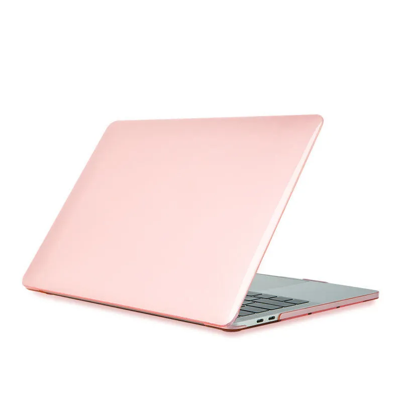 Plastic transparent hard shell case for MacBook Air Pro with see-through logo