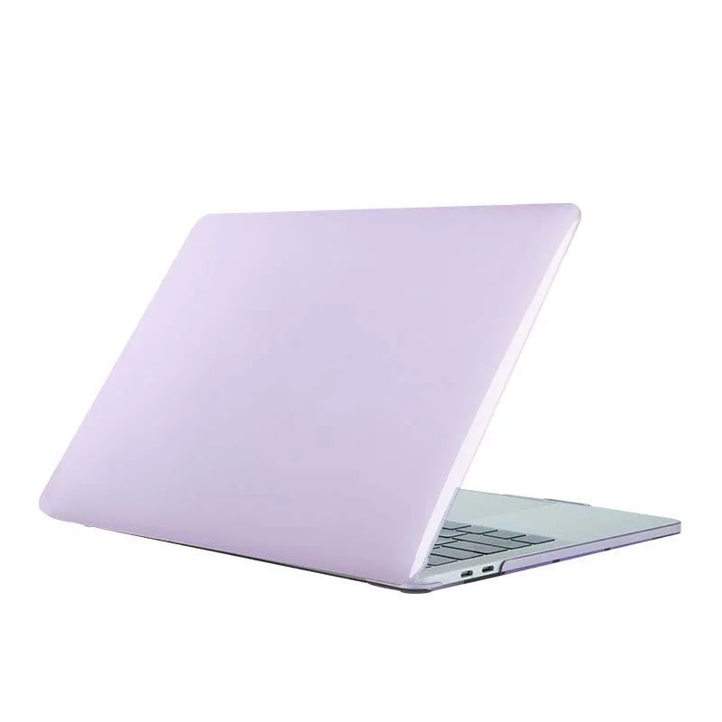 Plastic transparent hard shell case for MacBook Air Pro with see-through logo